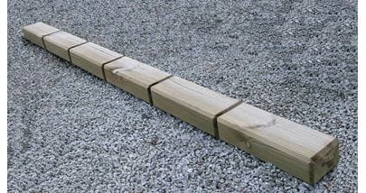 Grooved all round wooden sleeper