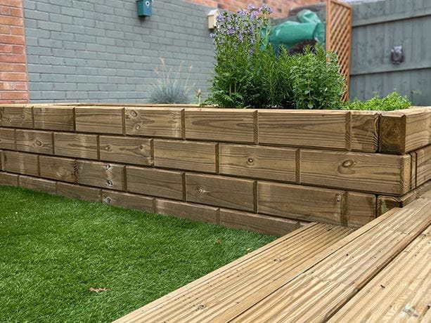 wooden sleepers grooved