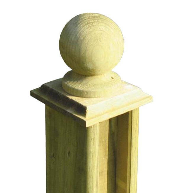 Ball and collar post cap