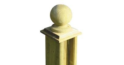 Ball and collar post cap