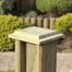 Chamfered square post cap