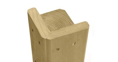 2.70m Long Slotted Corner Post 100x100mm For 2.1m