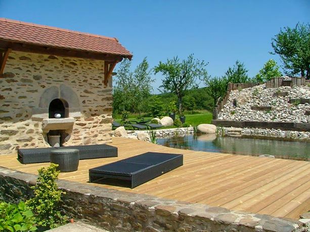 Decking and natural swimming pool