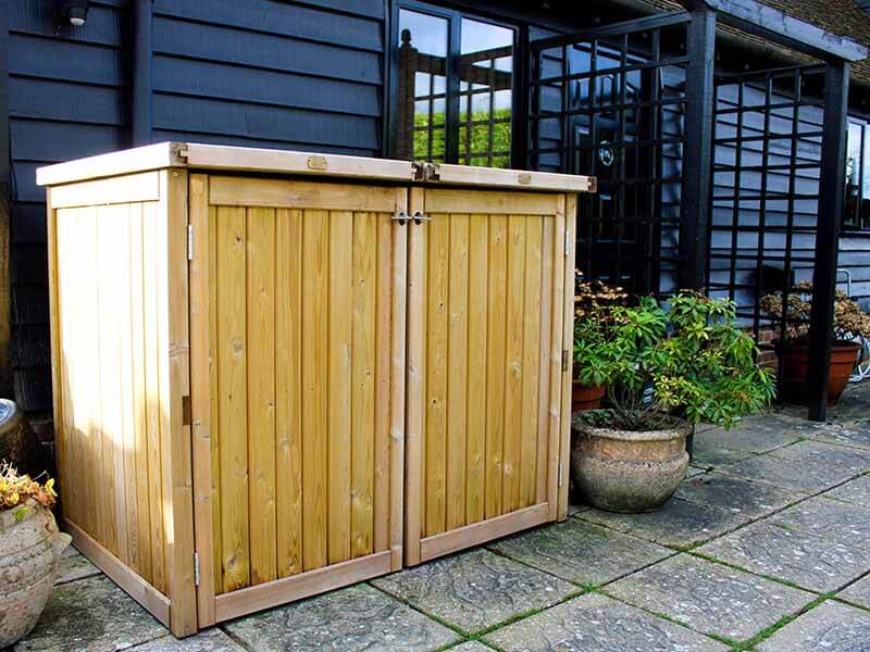 Bin storage in garden