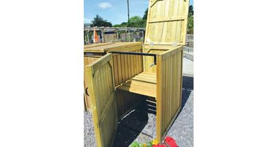 Inside Triple wheelie Bin Store