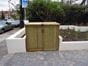 timber wheelie bin store