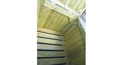 slatted shelf bin store