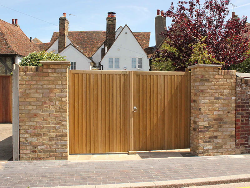Driveway gate wooden