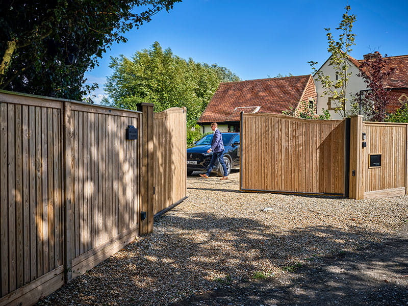 Timber Driveway Gate