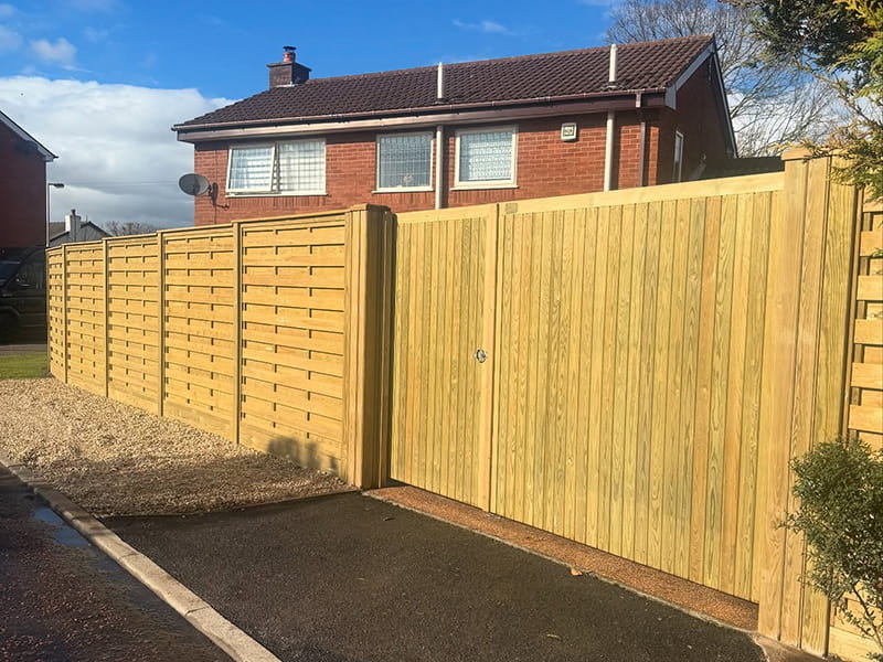 Large wooden gate