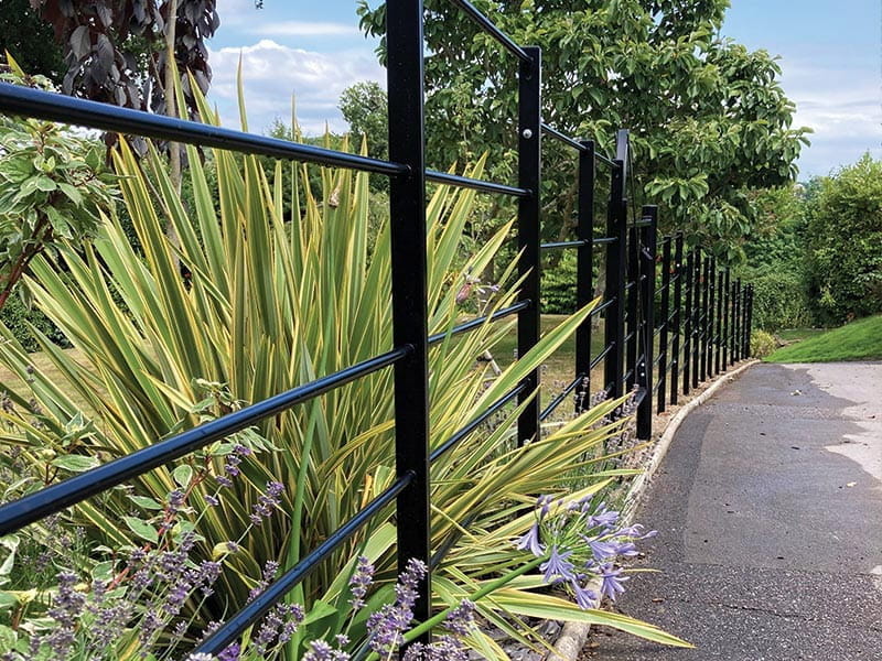 Traditional metal estate railings