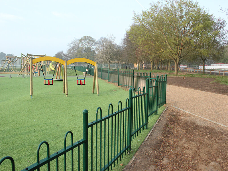 outdoor play area fencing
