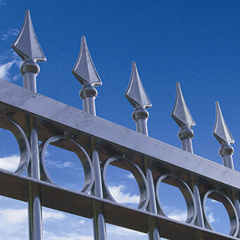 Ornamental metal railings