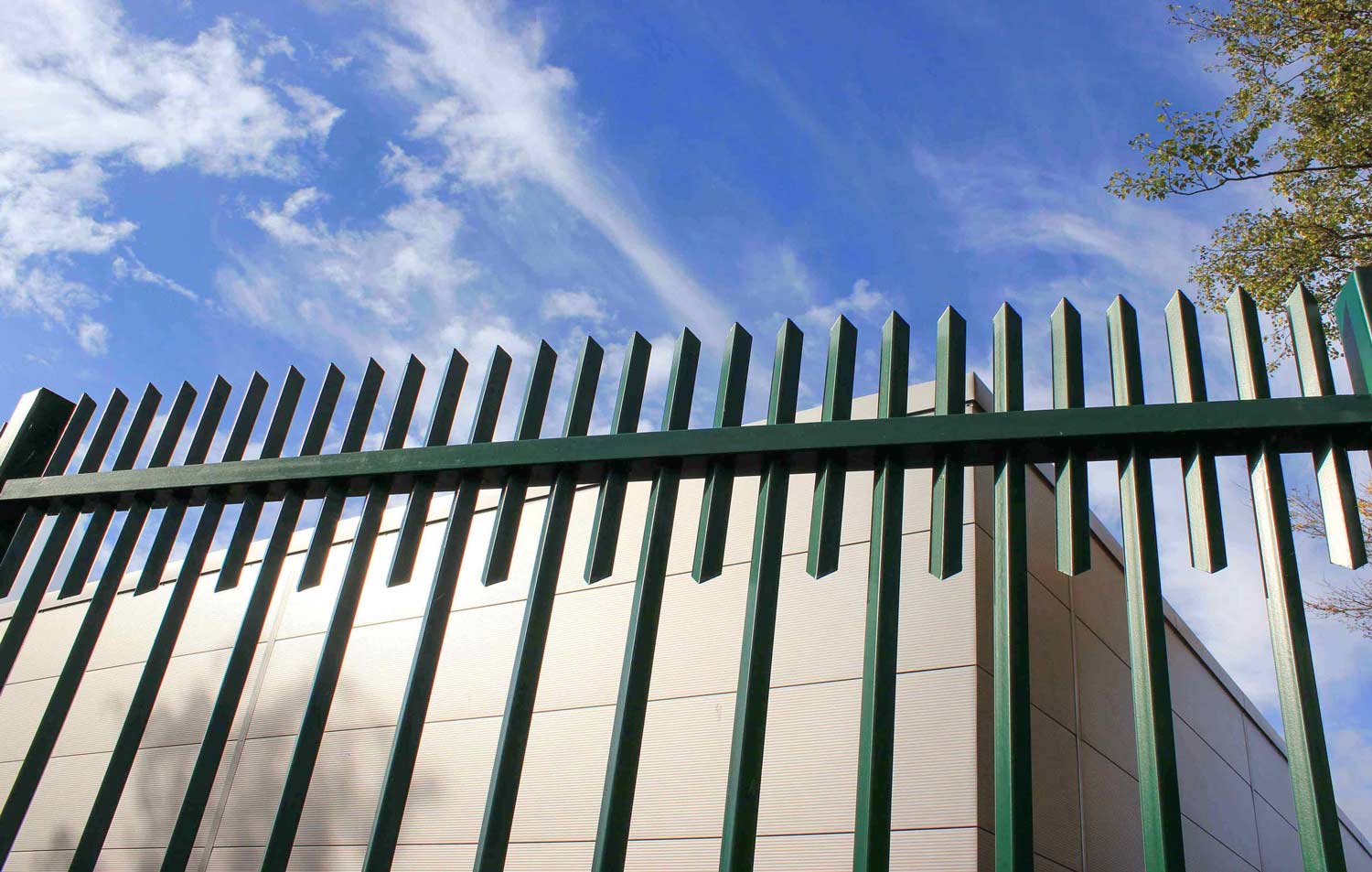 Barbican Extra Green Metal Security Fencing