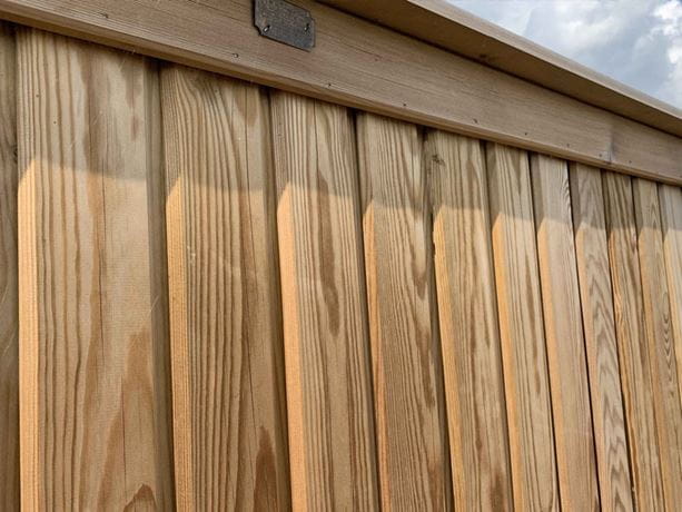 attack rated vertical tongue and groove fence panel detail