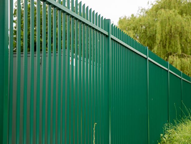 Green steel railings