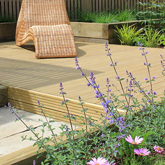Decking and garden landscaping