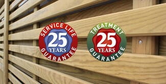 25 Year timber and metal Guarantee