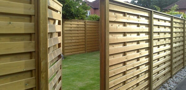 Premium Horizontal Hit and Miss fence Panels and Garden Gate