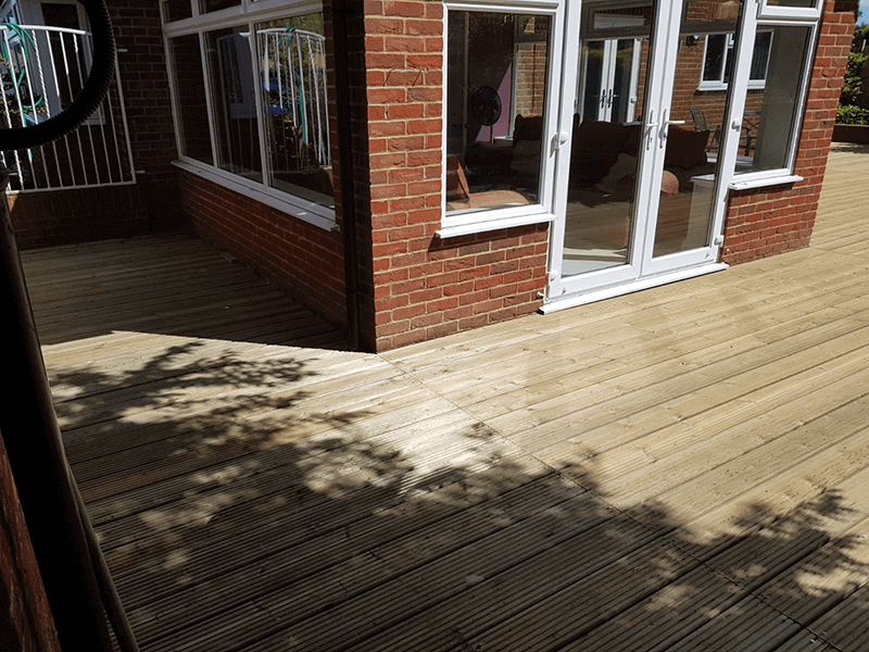 wood or composite decking which is more sustainable