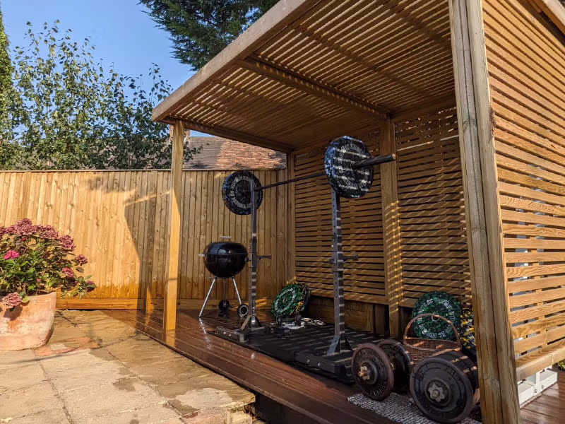 Garden shelter for outdoor gym