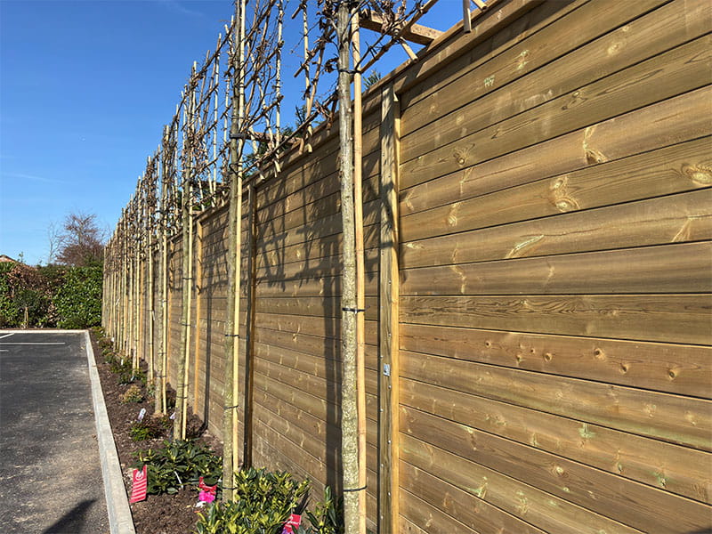 Acoustic fence panels for car park noise