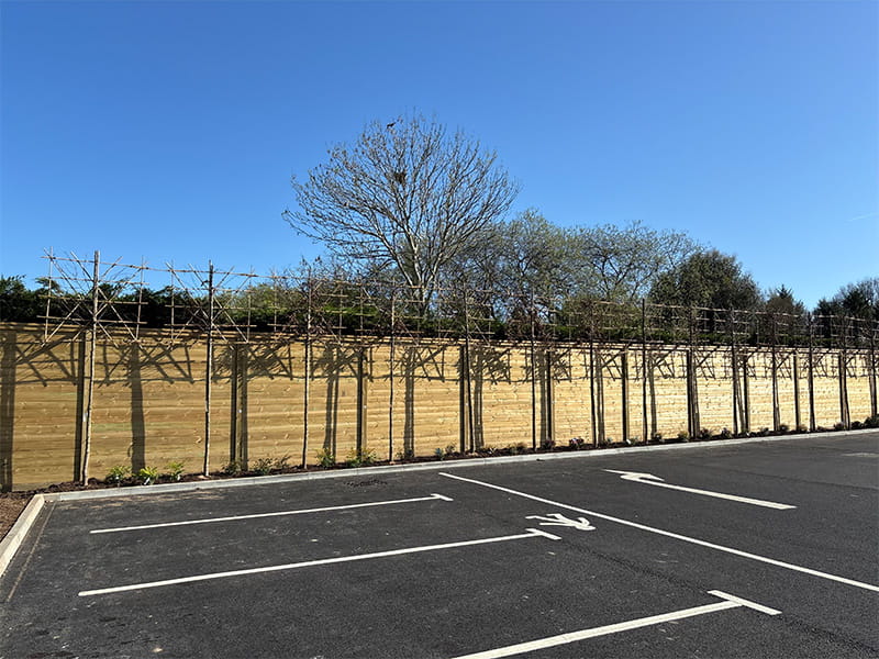 Acoustic fencing to reduce car park noise