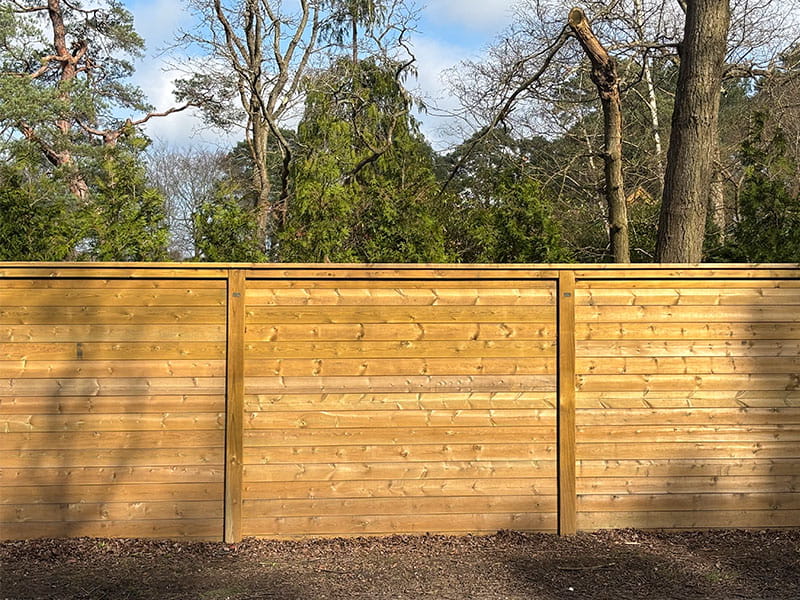 Acoustic timber fence panels