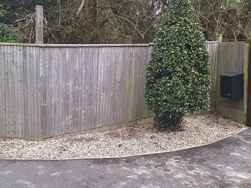 Before acoustic fencing installation