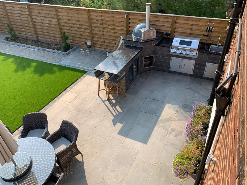 Patio for BBQ and alfresco dining