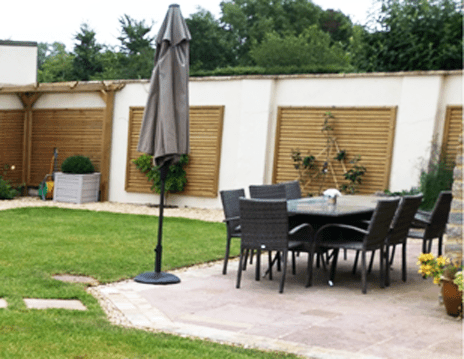 Fence Panels Attached to the face of a wall