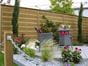 contemporary fence panels used by garden designer