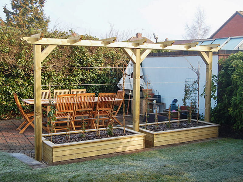 Pergola for garden screens