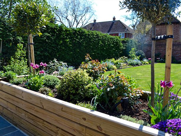 Landscape timber edging