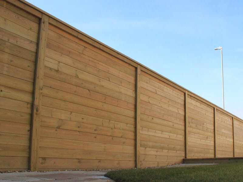 Acoustic fencing housing