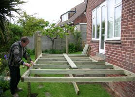 preparing the frame and joists