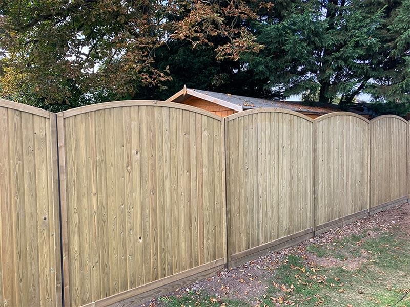 arched top fence panels