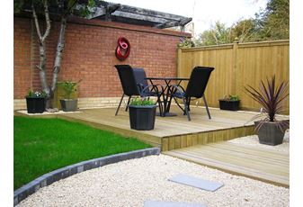 Beautiful Bristol Garden Makeover with Tongue and Groove Flat Top Panels and Decking