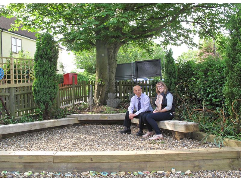reclaimed area seating from timber sleepers