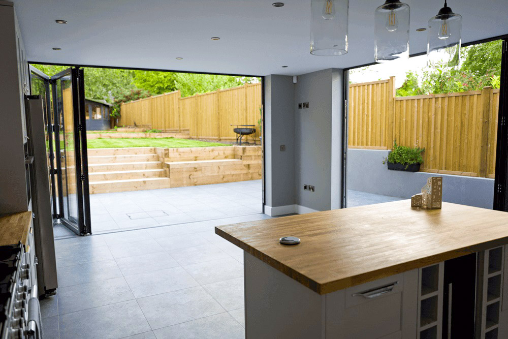 Chilham panels outside new extension