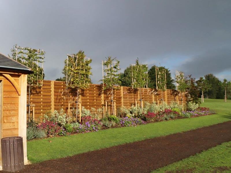 wooden fence for golf course