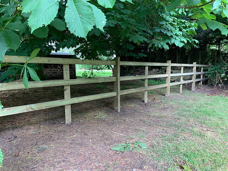 post and rail fencing