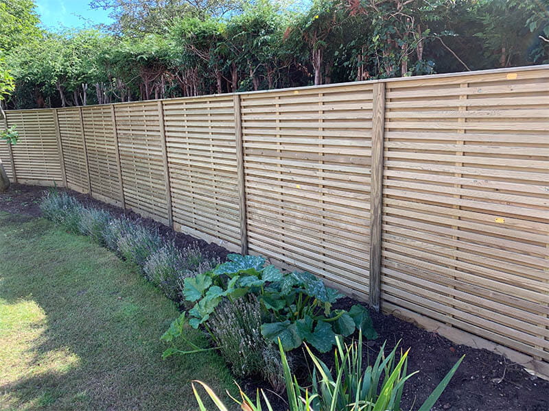 slatted fence panels