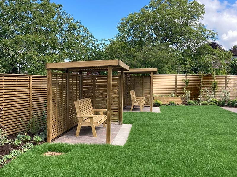 open front garden shelter