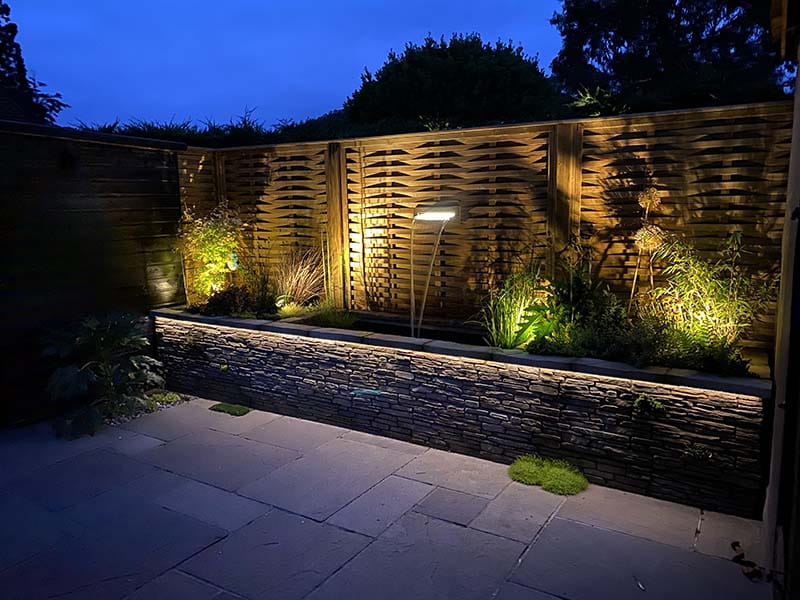 Modern Fence Panels with Lights 