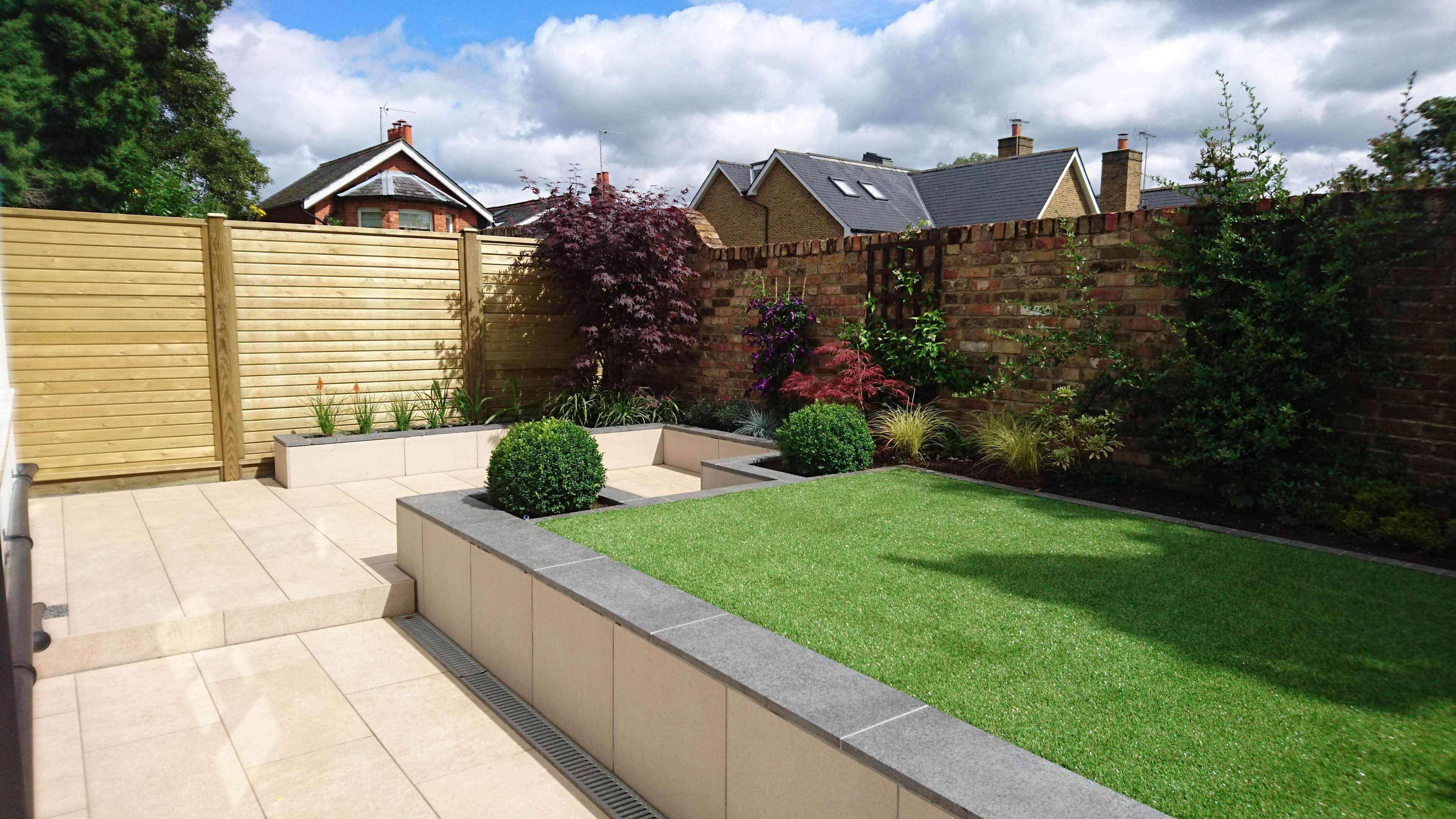 exotic garden transformation using tongue and Groove Fence Panels