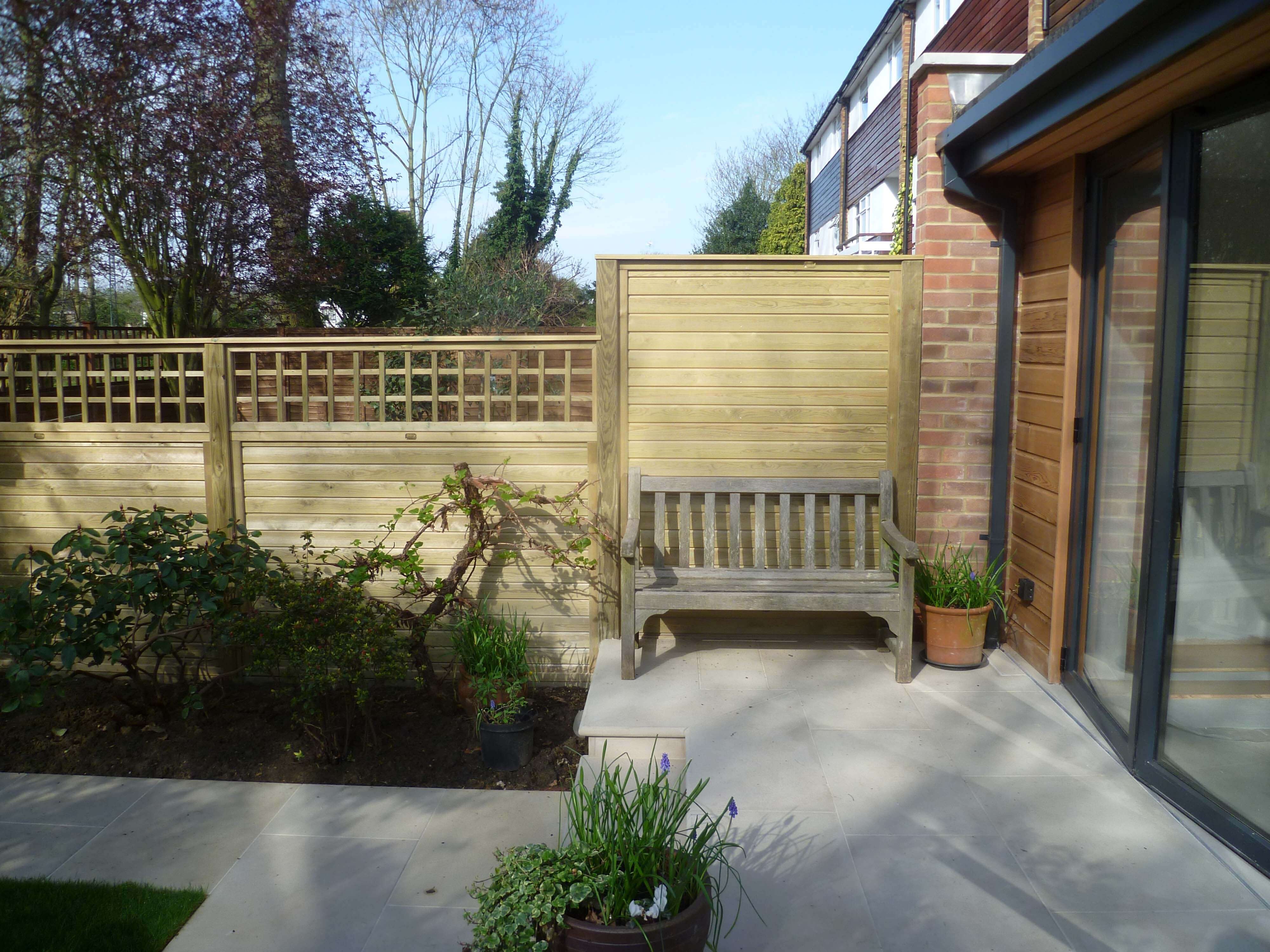Privacy panel on patio