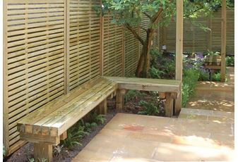 Contemporary Slatted Fencing Features in Beautiful Chester Garden Overhaul