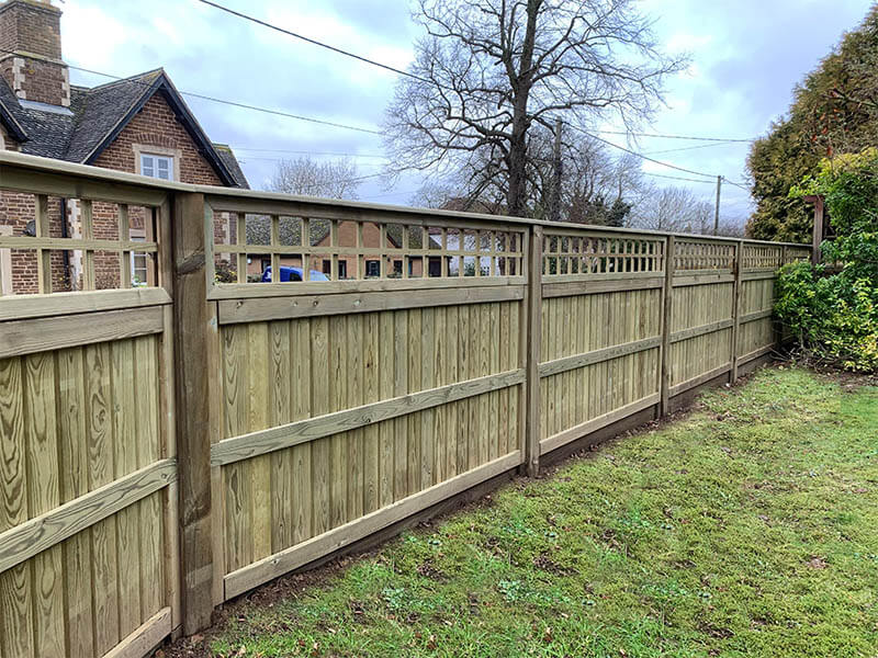 rear view of fence panel