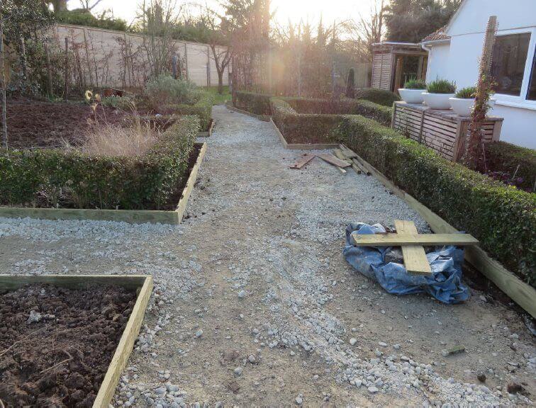 paths and beds work in progress